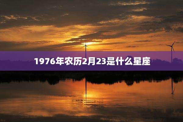 1976年农历2月23是什么星座