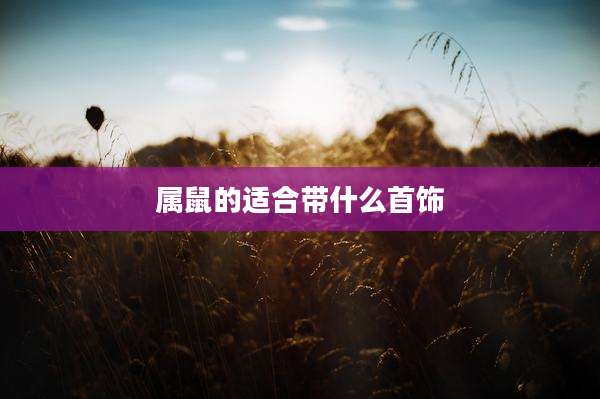属鼠的适合带什么首饰