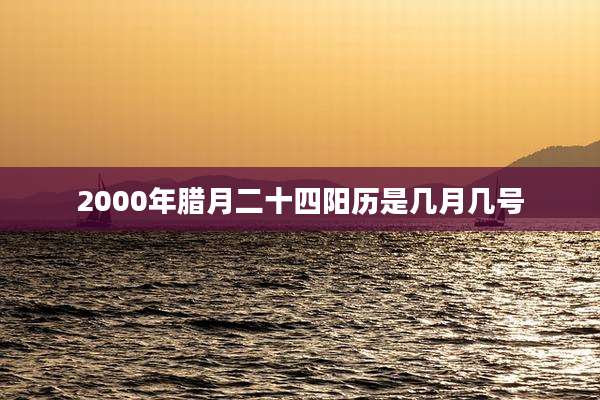 2000年腊月二十四阳历是几月几号