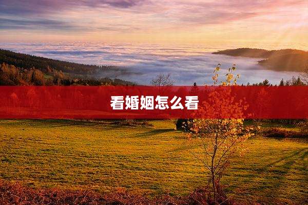 看婚姻怎么看