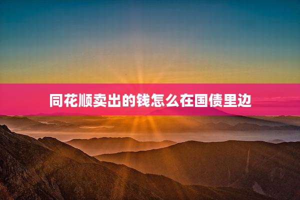 同花顺卖出的钱怎么在国债里边