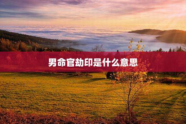 男命官劫印是什么意思