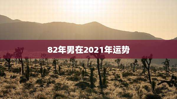 82年男在2021年运势