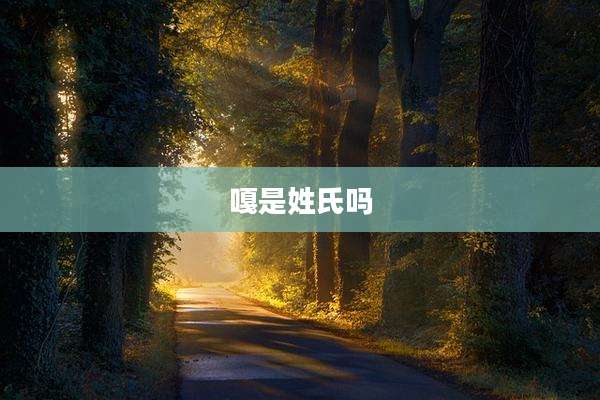 嘎是姓氏吗