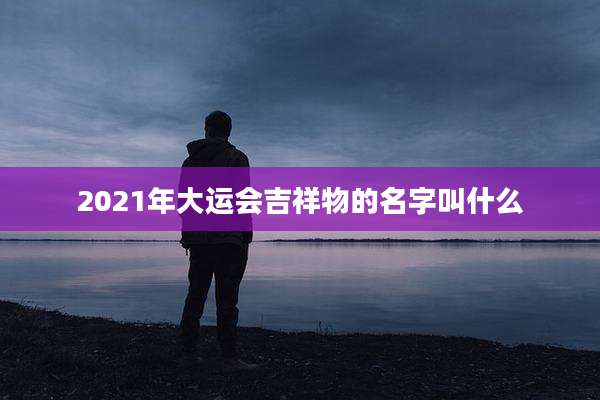 2021年大运会吉祥物的名字叫什么