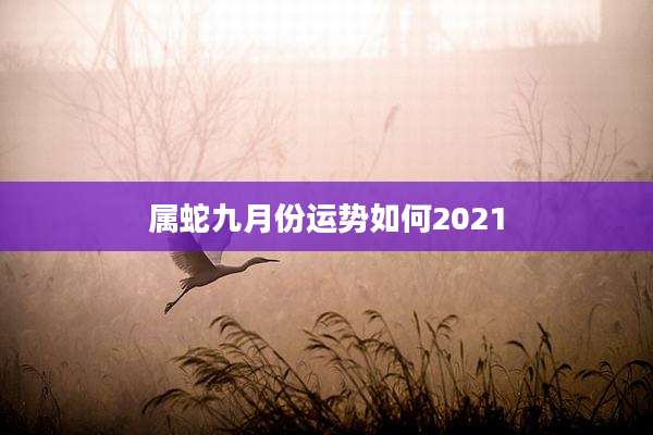 属蛇九月份运势如何2021
