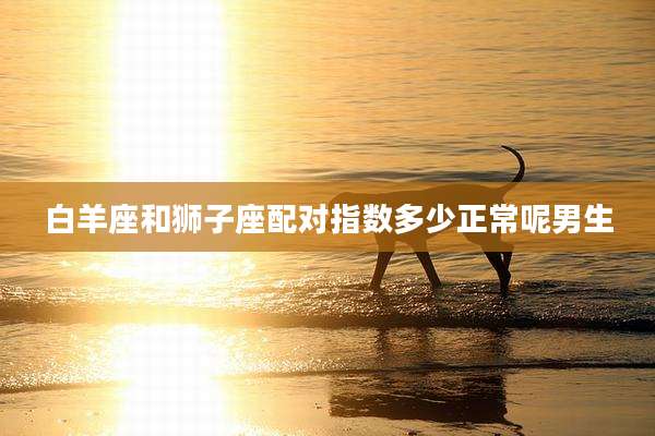 白羊座和狮子座配对指数多少正常呢男生