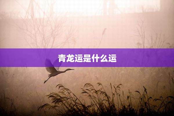 青龙运是什么运