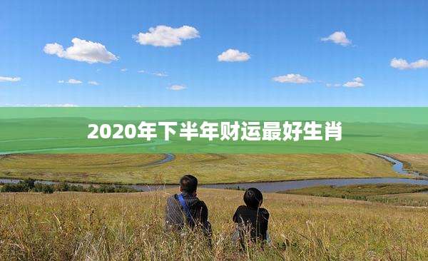 2020年下半年财运最好生肖