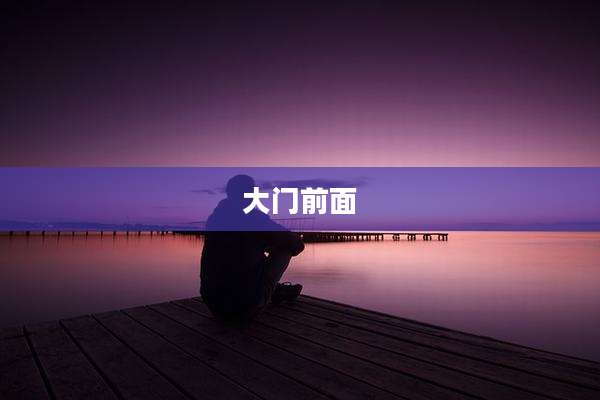 大门前面