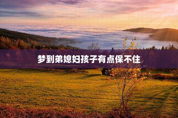 梦到弟媳妇孩子有点保不住