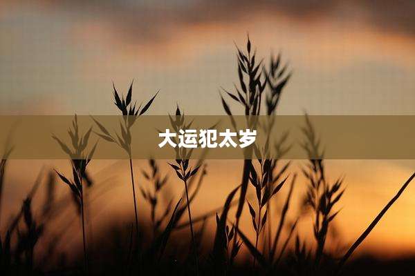 大运犯太岁