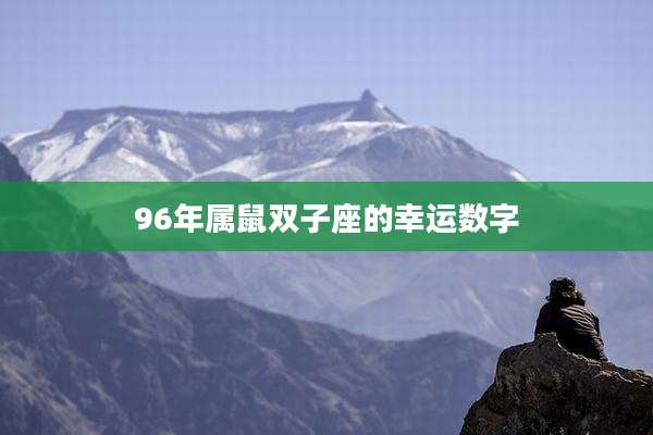96年属鼠双子座的幸运数字