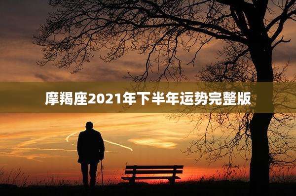 摩羯座2021年下半年运势完整版
