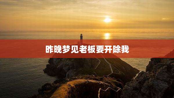 昨晚梦见老板要开除我