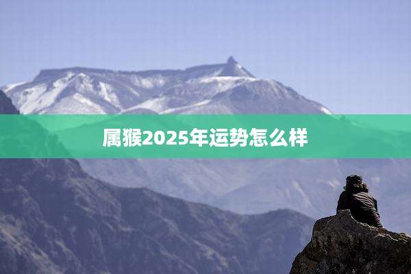 属猴2025年运势怎么样