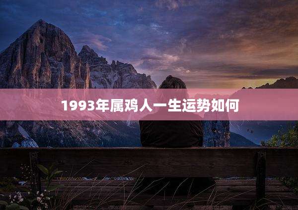 1993年属鸡人一生运势如何