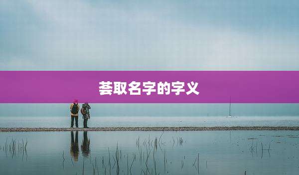 荟取名字的字义