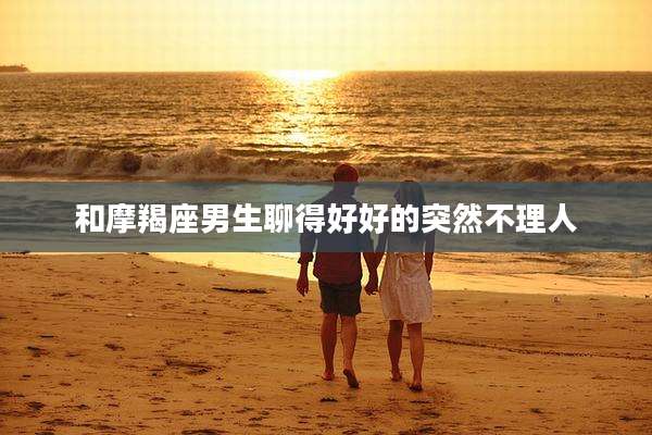 和摩羯座男生聊得好好的突然不理人