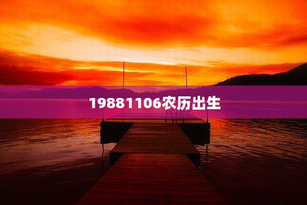 19881106农历出生
