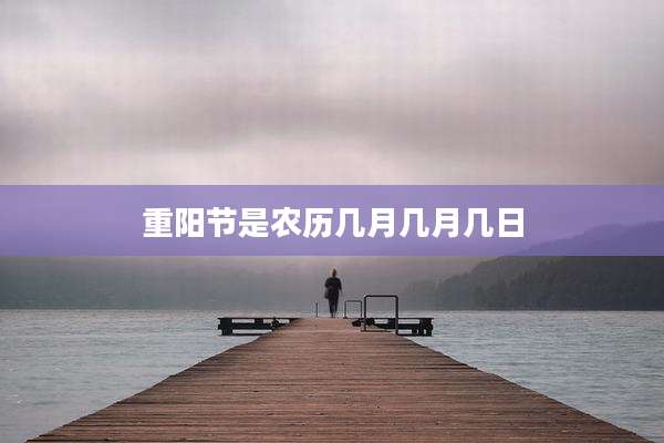 重阳节是农历几月几月几日