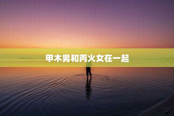 甲木男和丙火女在一起