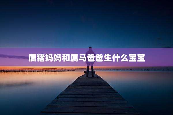 属猪妈妈和属马爸爸生什么宝宝