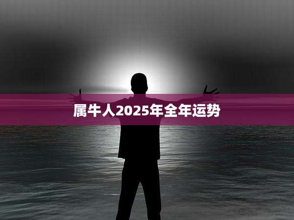 属牛人2025年全年运势