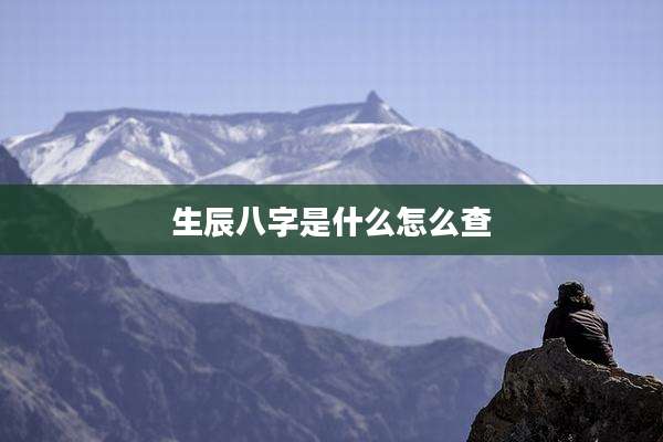 生辰八字是什么怎么查