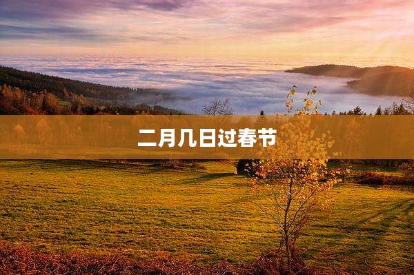 二月几日过春节
