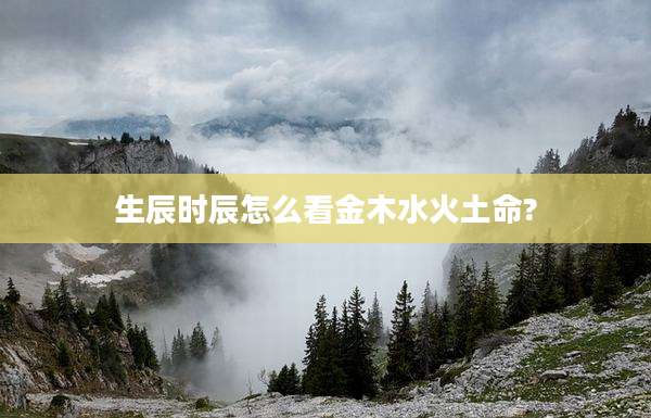 生辰时辰怎么看金木水火土命?