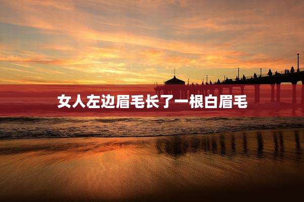 女人左边眉毛长了一根白眉毛