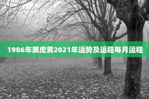 1986年属虎男2021年运势及运程每月运程