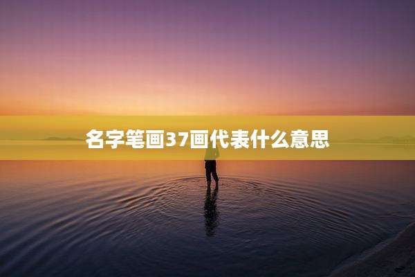 名字笔画37画代表什么意思