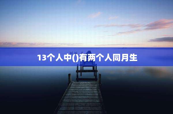 13个人中()有两个人同月生