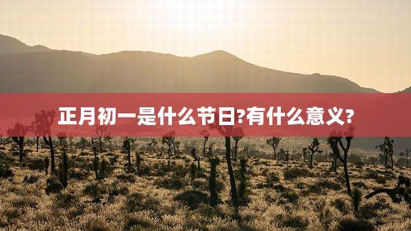 正月初一是什么节日?有什么意义?