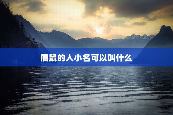 属鼠的人小名可以叫什么