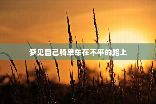 梦见自己骑单车在不平的路上