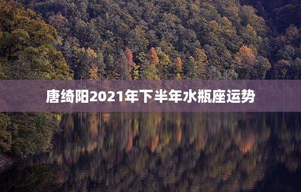 唐绮阳2021年下半年水瓶座运势