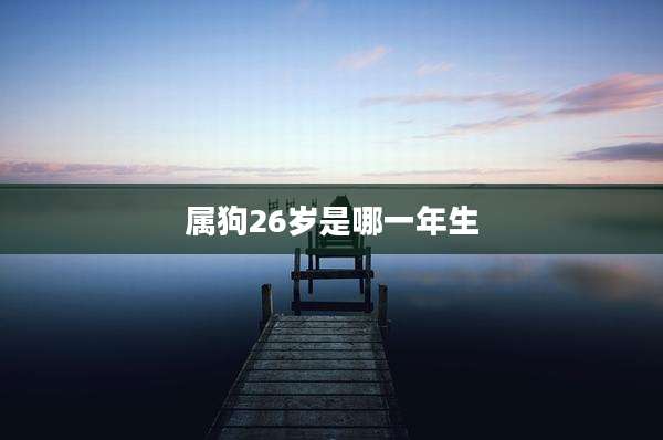属狗26岁是哪一年生