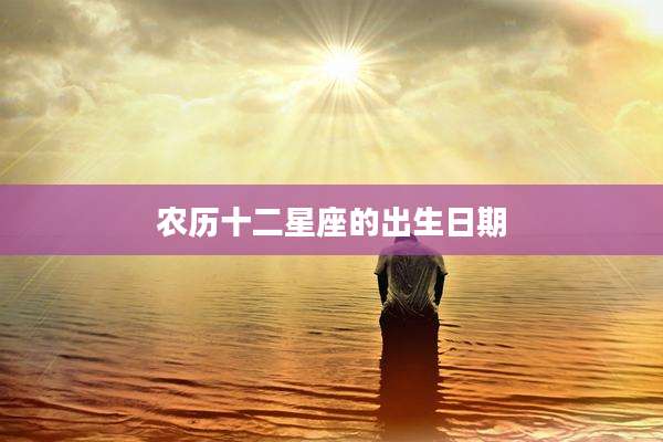 农历十二星座的出生日期