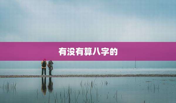 有没有算八字的