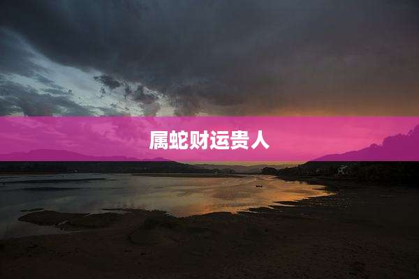 属蛇财运贵人