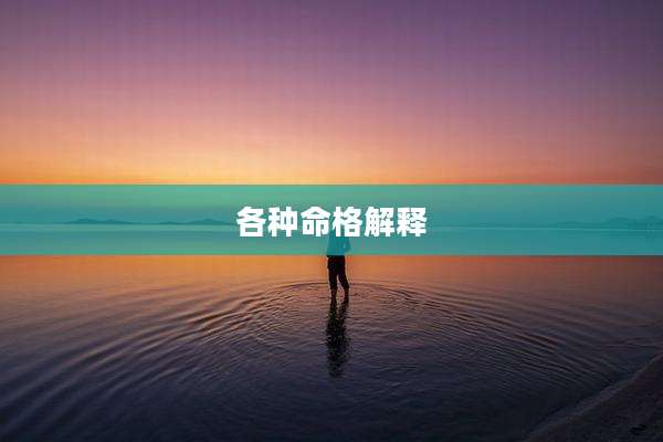 各种命格解释