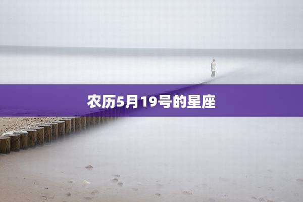 农历5月19号的星座