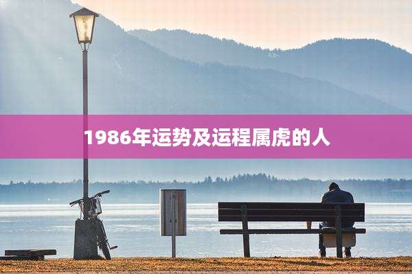 1986年运势及运程属虎的人