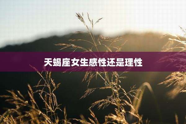 天蝎座女生感性还是理性