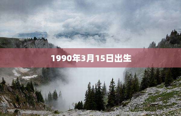 1990年3月15日出生