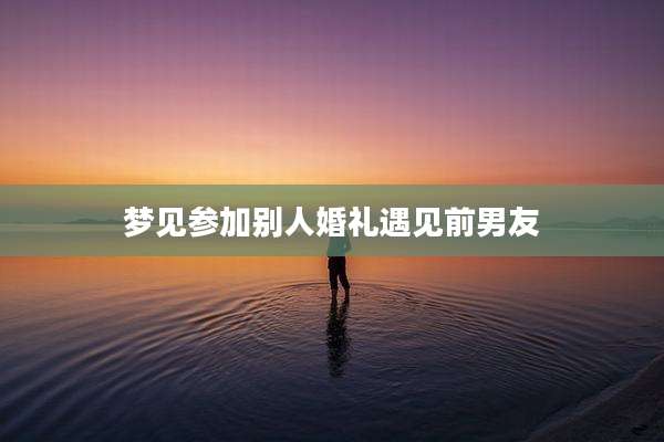 梦见参加别人婚礼遇见前男友