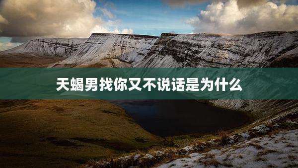 天蝎男找你又不说话是为什么